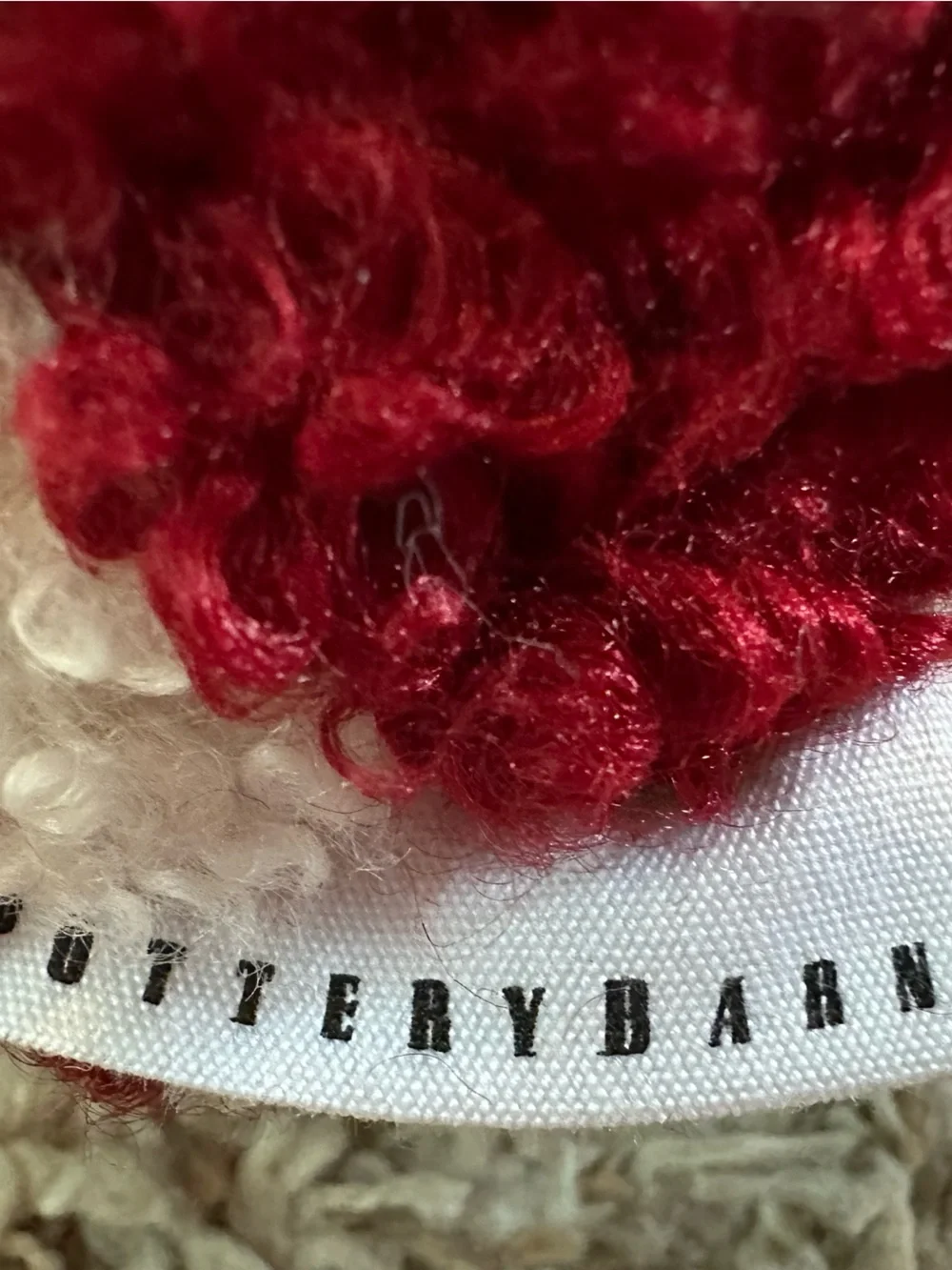 Pottery Barn Peppermint Swirl Heart Shaped Pillow